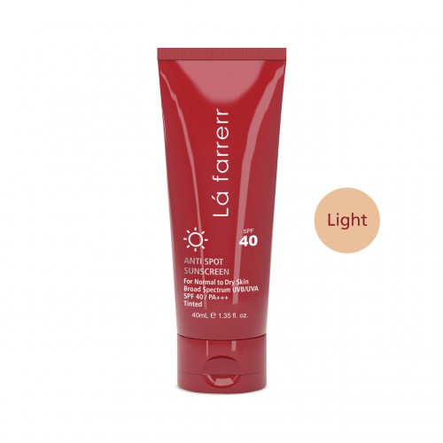 کرم ضد آفتاب ضدلک SPF40 مناسب پوست خشک و معمولی لافارر (رنگ روشن)