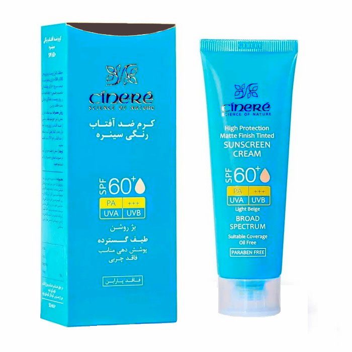 کرم ضد آفتاب بژ روشن فاقد چربی SPF60 سینره