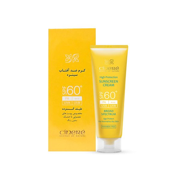 کرم ضد آفتاب بی رنگ پوست معمولی تا خشک SPF60 سینره