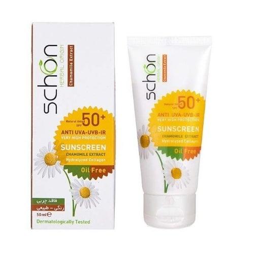 کرم ضد آفتاب رنگ طبیعی پوست چرب SPF50 شون