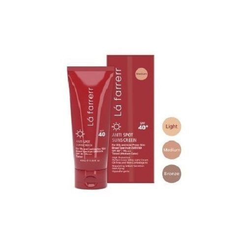 کرم ضد آفتاب SPF%40و ضد لک پوست چرب رنگ روشن لافارر