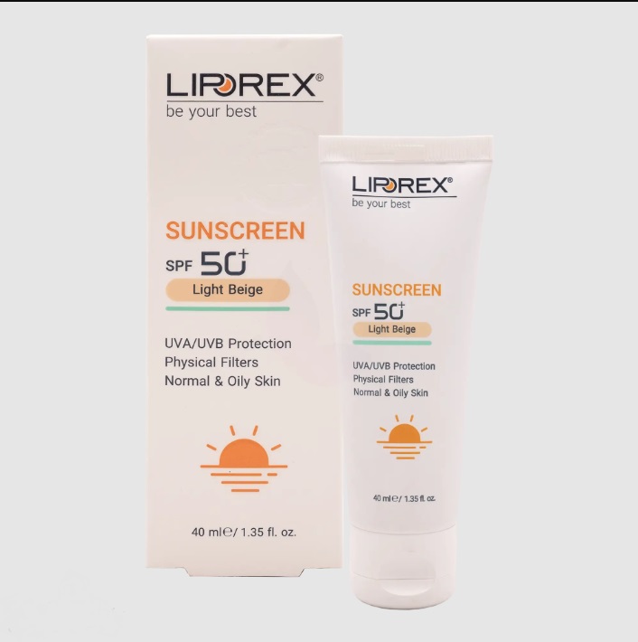 کرم ضدآفتاب spf%50بژطبیعی پوست نرمال تاچرب لیپورکس