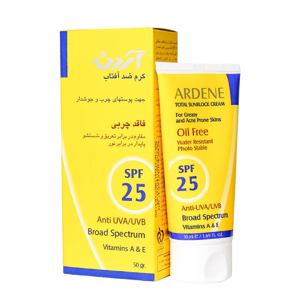 کرم ضدآفتاب spf%25پوست چرب وجوشدار آردن