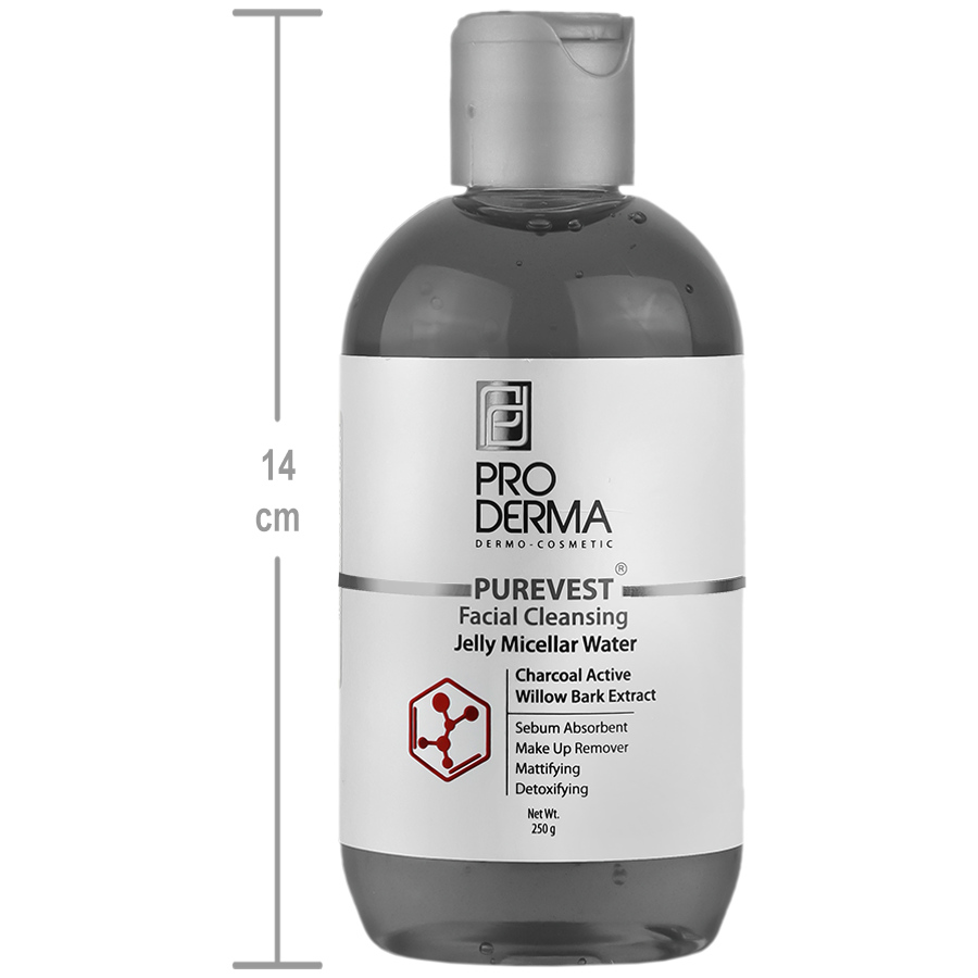 ژل پاک کننده صورت حاوی پودر زغال پرودرما