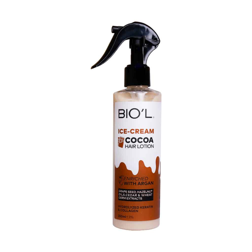 لوسیون مو تقویت کننده 250میل بدون آبکشی بستنی کاکائویی بیول