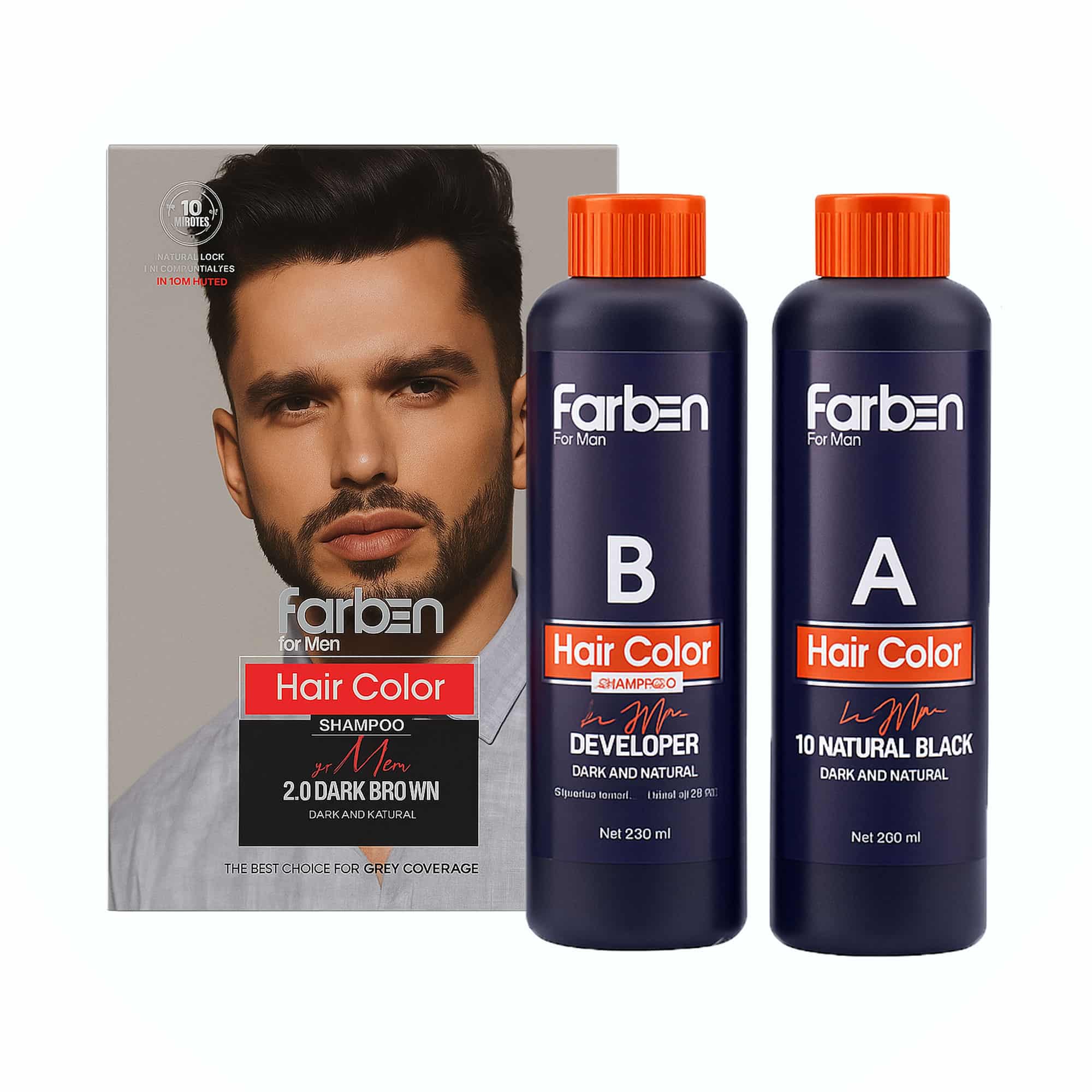 شامپو رنگ موقهوه ای خیلی تیره فاربن