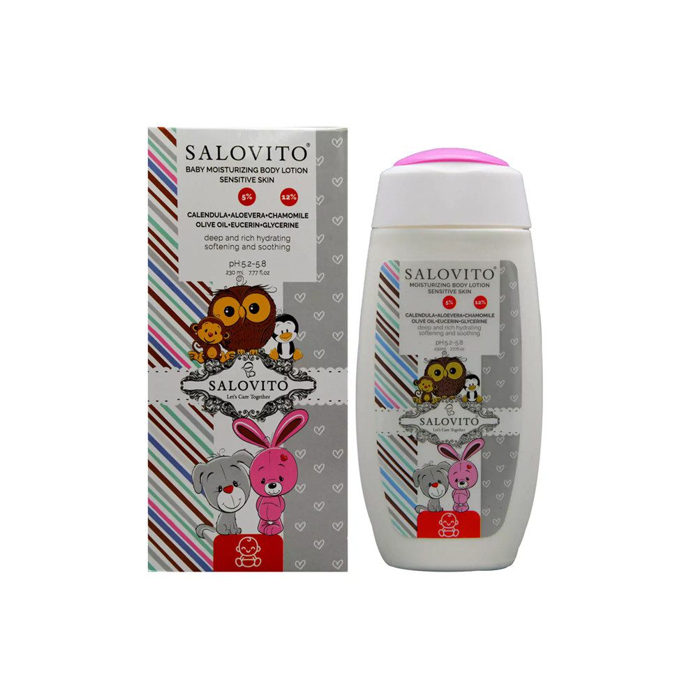 لوسیون مرطوب کننده بدن کودک 5% آلوئه ورا سالوویتو