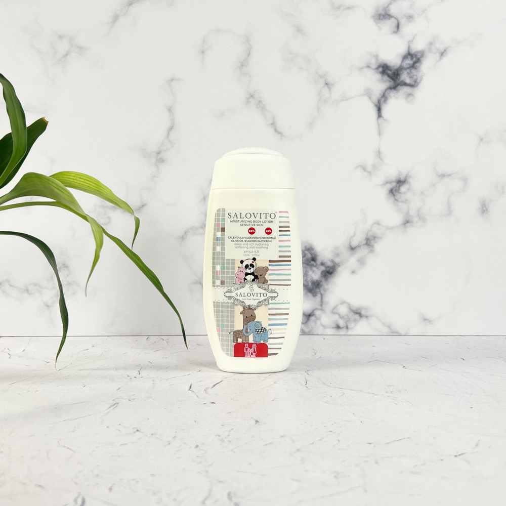 لوسیون مرطوب کننده بدن کودک 10% آلوئه ورا سالوویتو